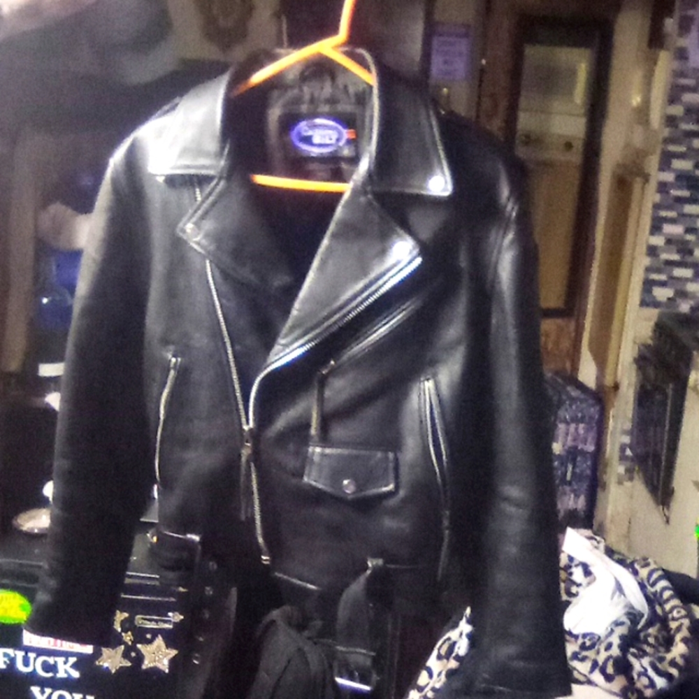 Custom built xs leather biker jacket